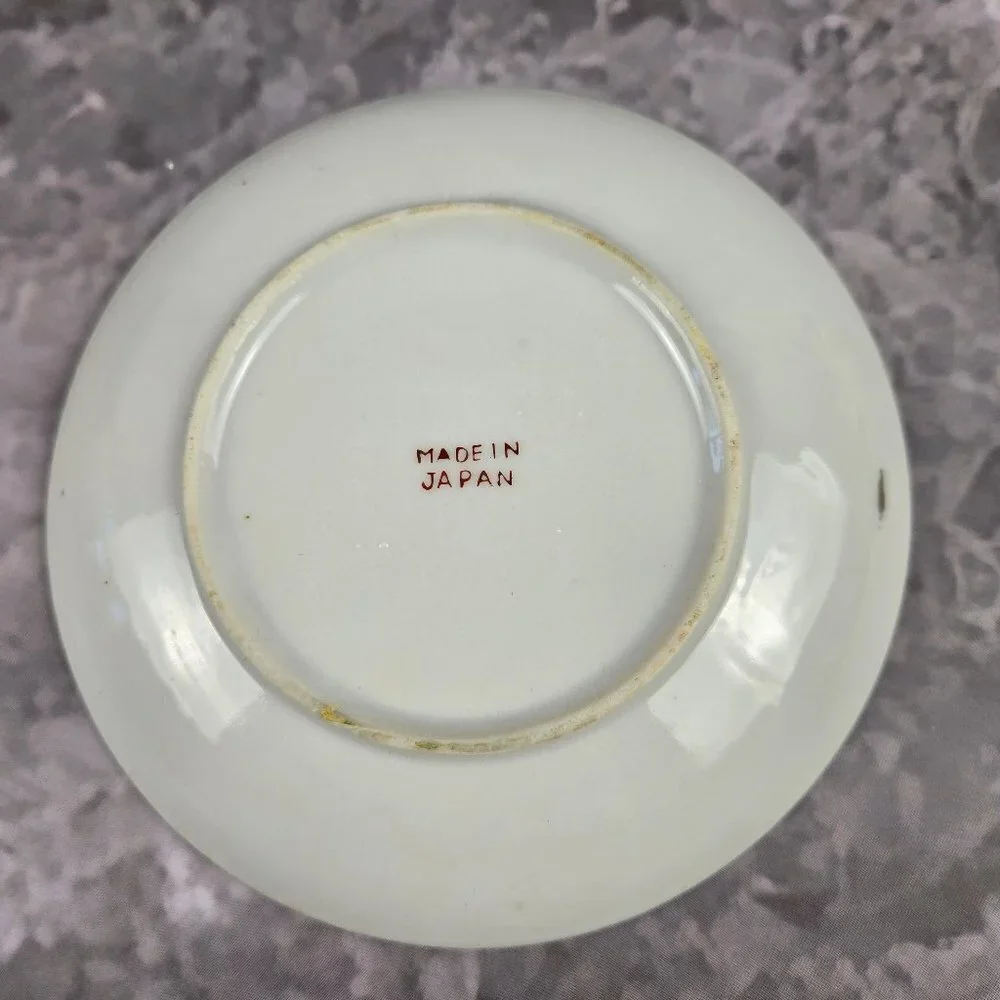 Vintage Demitasse Cup and Saucer Floral Pattern Gold Edged Made In Japan
